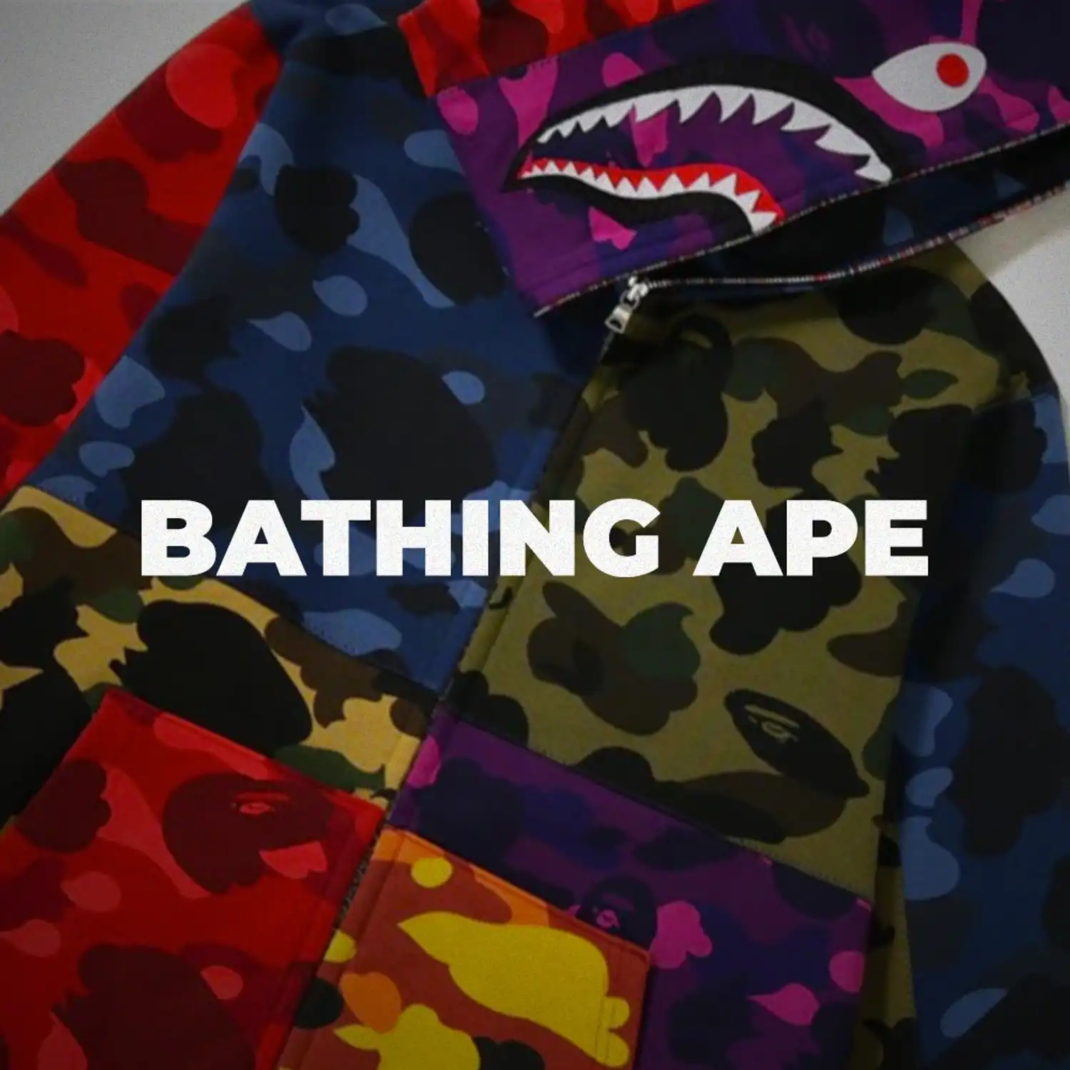 Bape sales rainbow hoodie