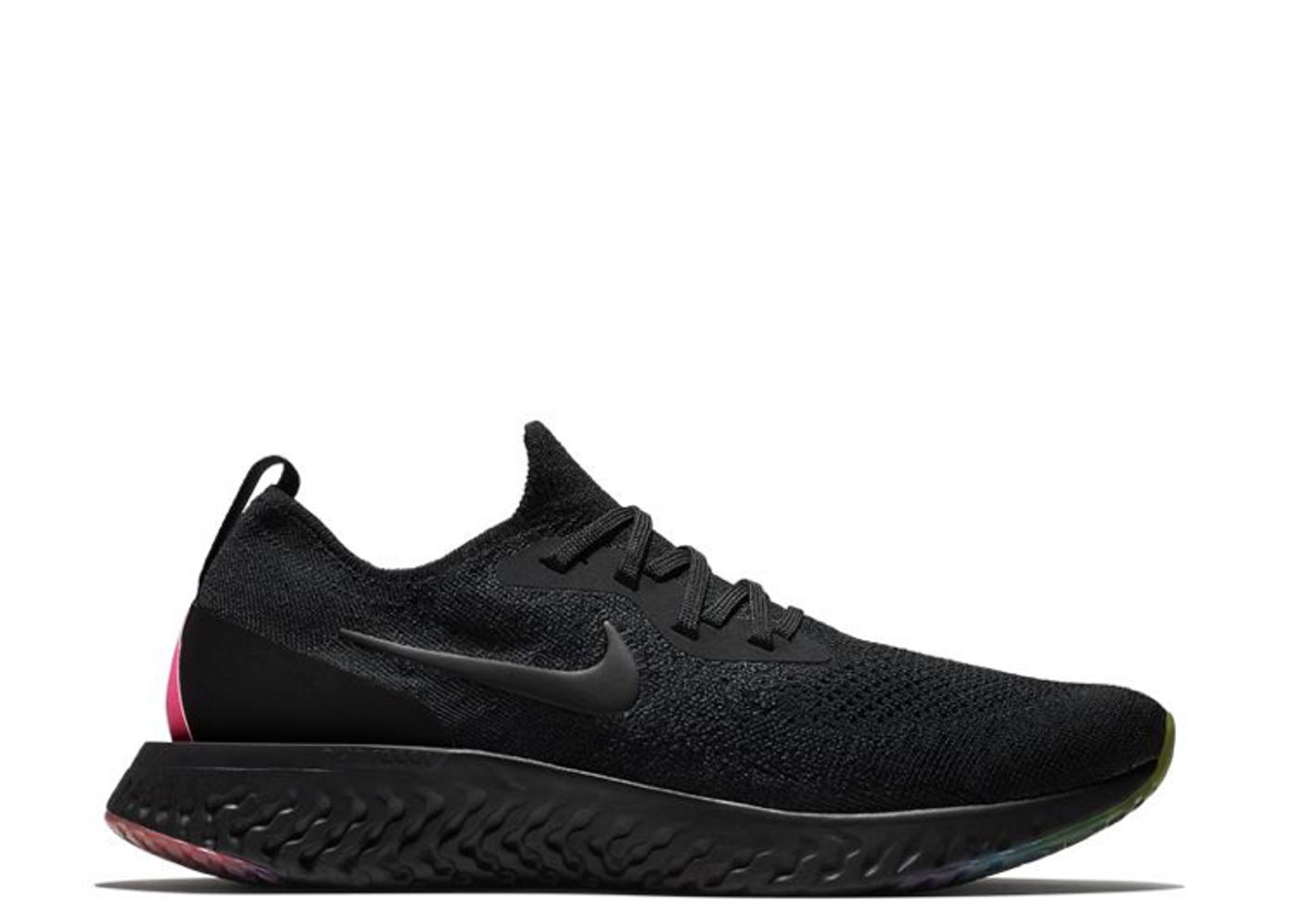 Nike epic react flyknit (betrue) 2025 - black / black-pink blast-purple pulse