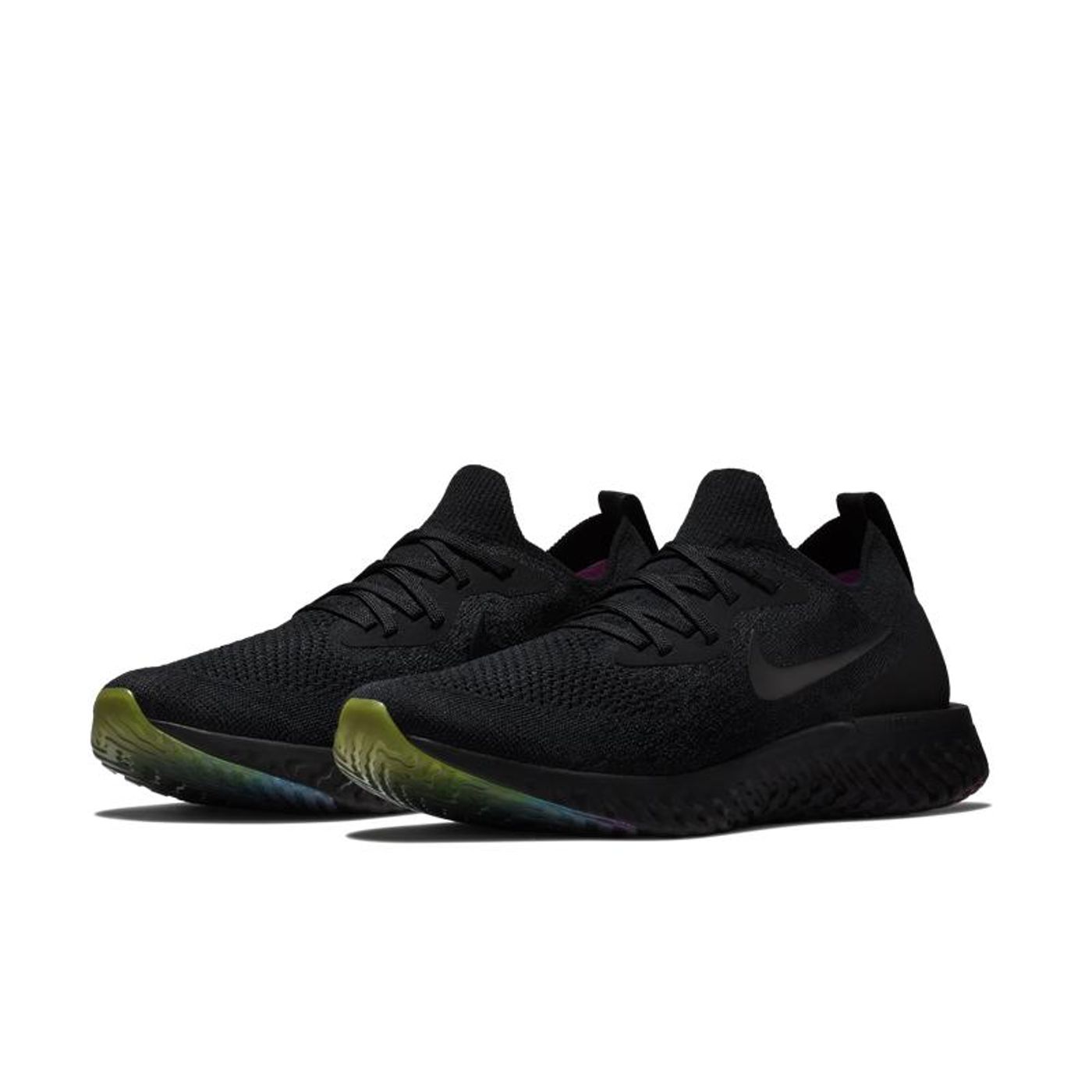 Nike epic react flyknit (betrue) shop - black / black-pink blast-purple pulse