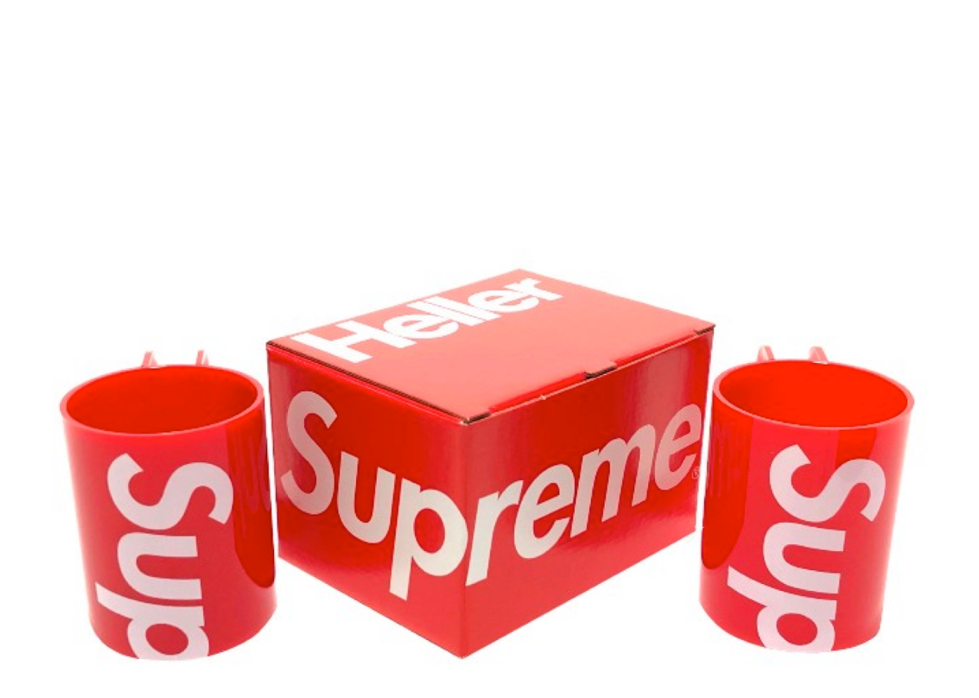 Supreme Heller Mugs (Set of 2) Red