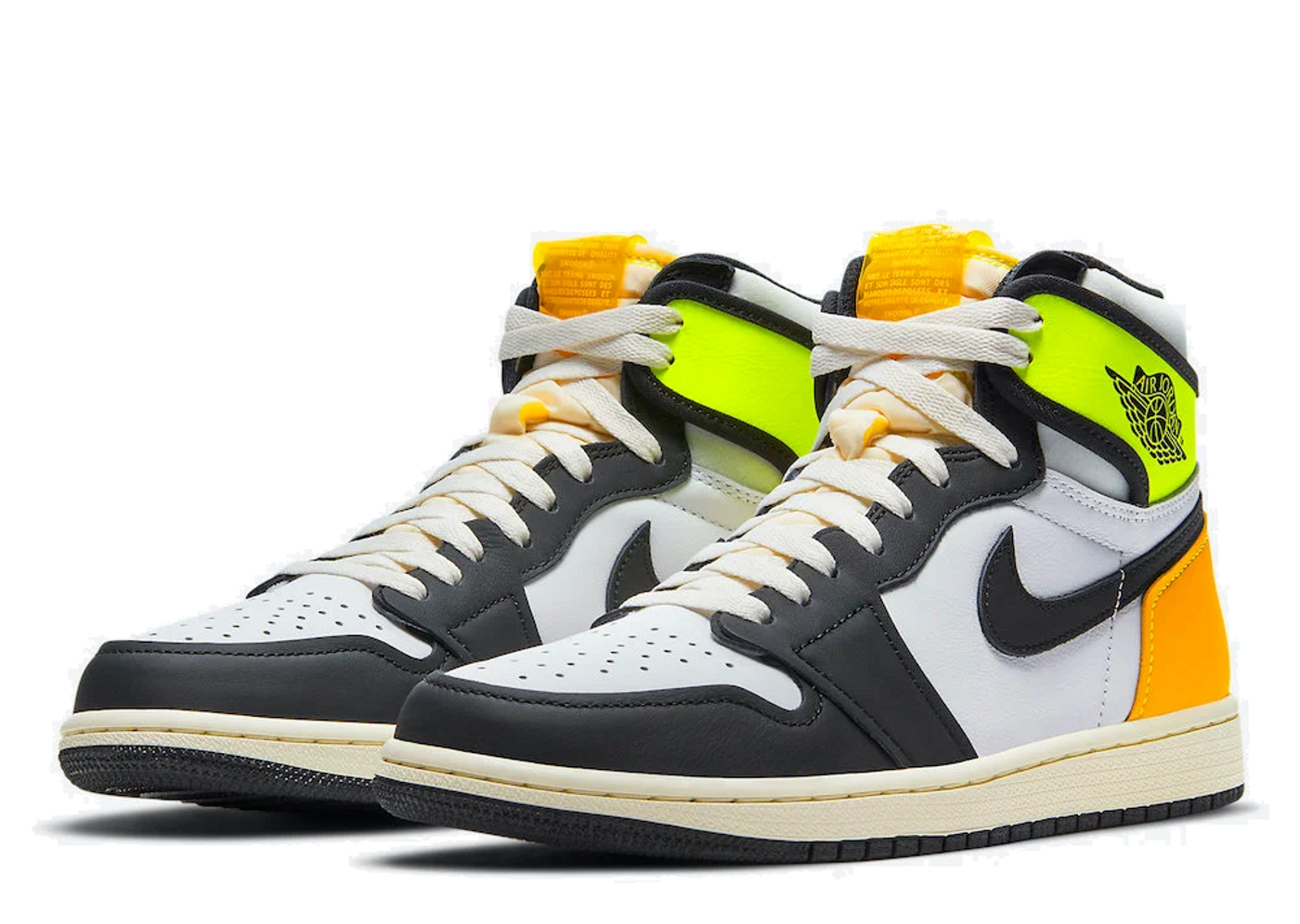 Air Jordan 1 Retro High White Black Volt University Gold | Kick Avenue