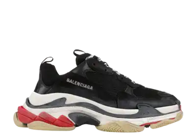 Balenciaga Triple S DIY Black Red White