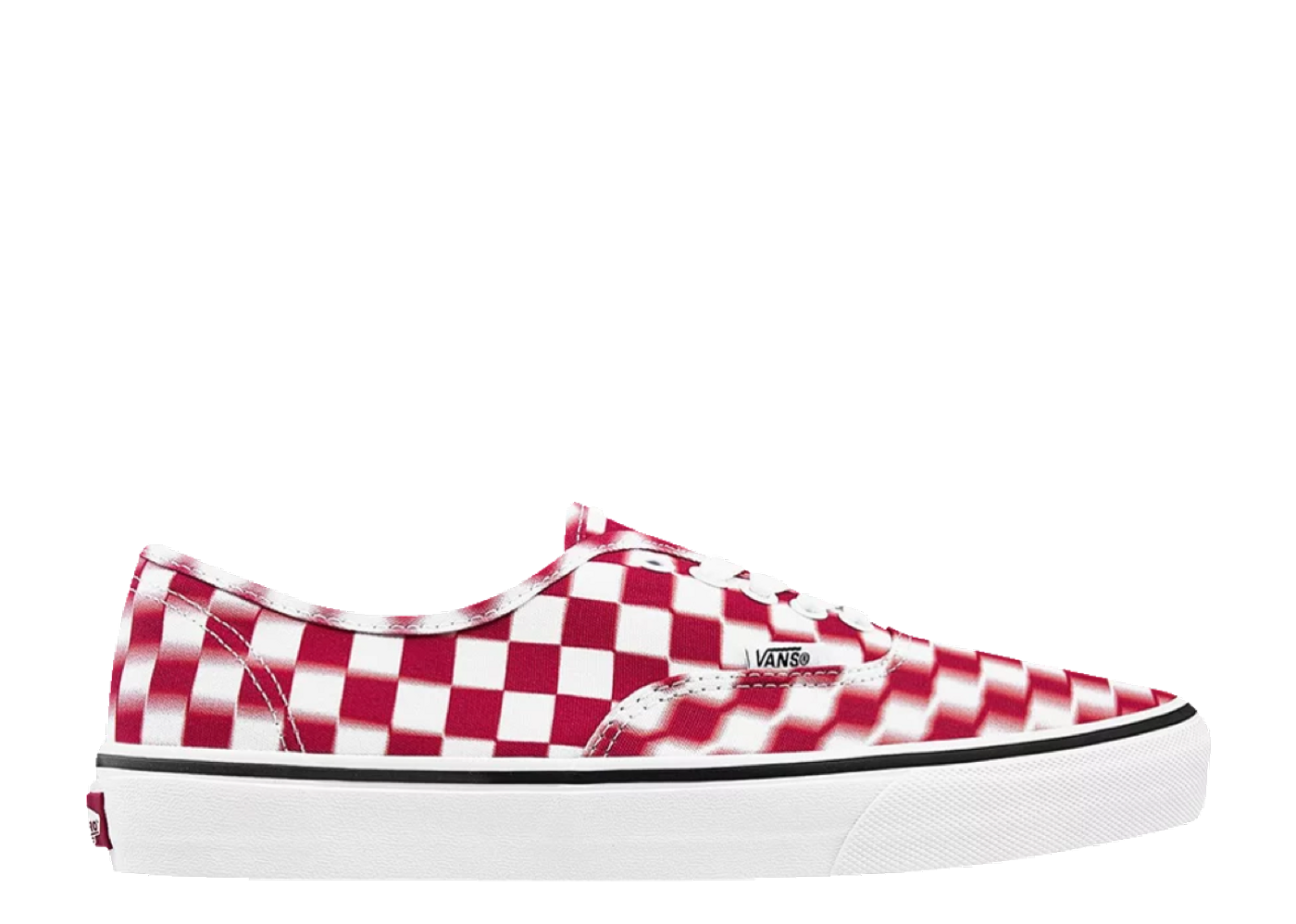 Beli Vans Authentic Blur Check White Red Kick Avenue