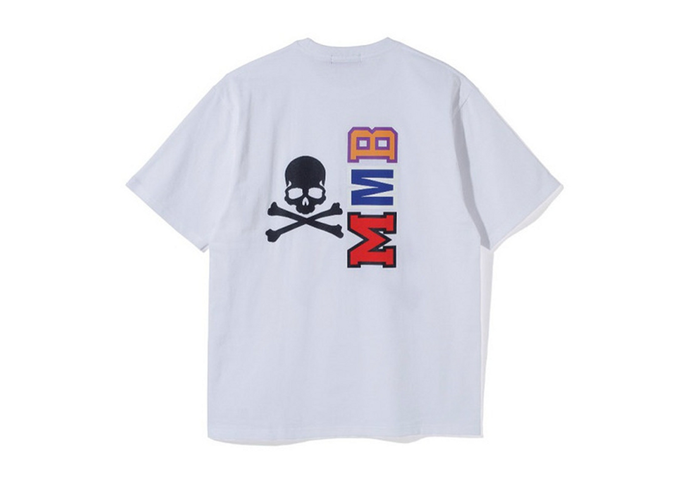 BAPE Vs Mastermind Half Skull Half Shark Double Sided Tee White