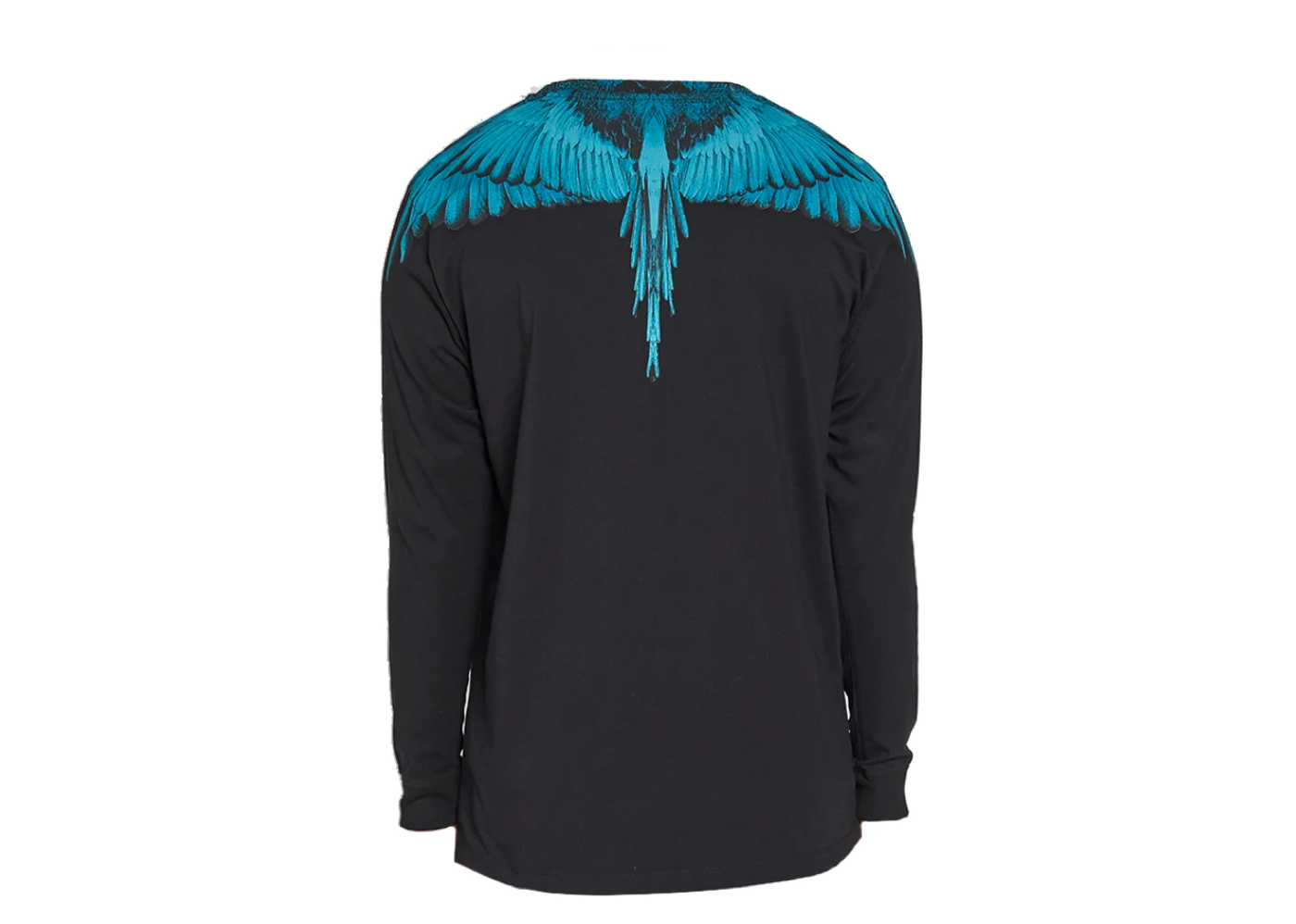 Beli Marcelo Burlon Long Sleeve Wings Tee Black Light Blue Kick Avenue