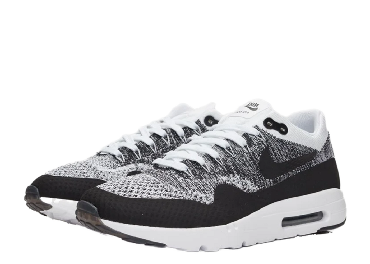 Nike air max 1 clearance ultra flyknit white/ black-black