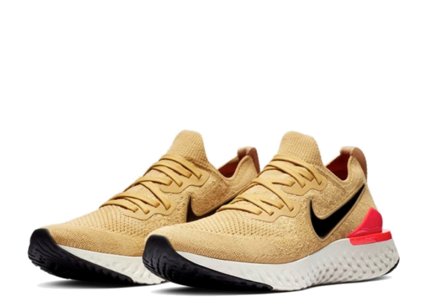 Nike epic react flyknit hotsell black white red orbit