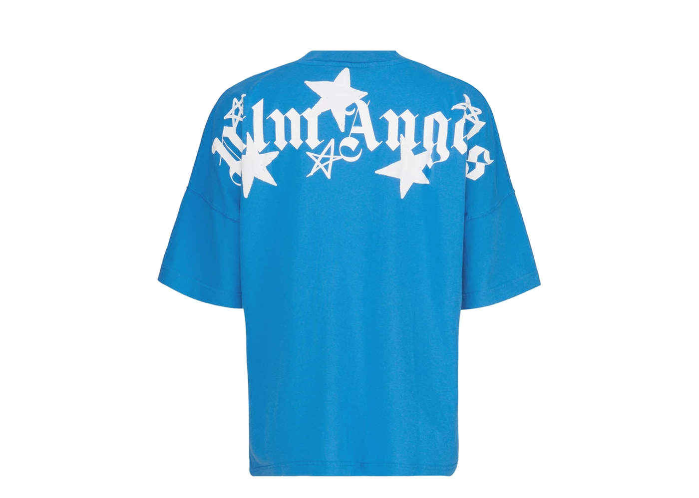 Palm Angels Shooting Stars Oversized T-Shirt Blue White