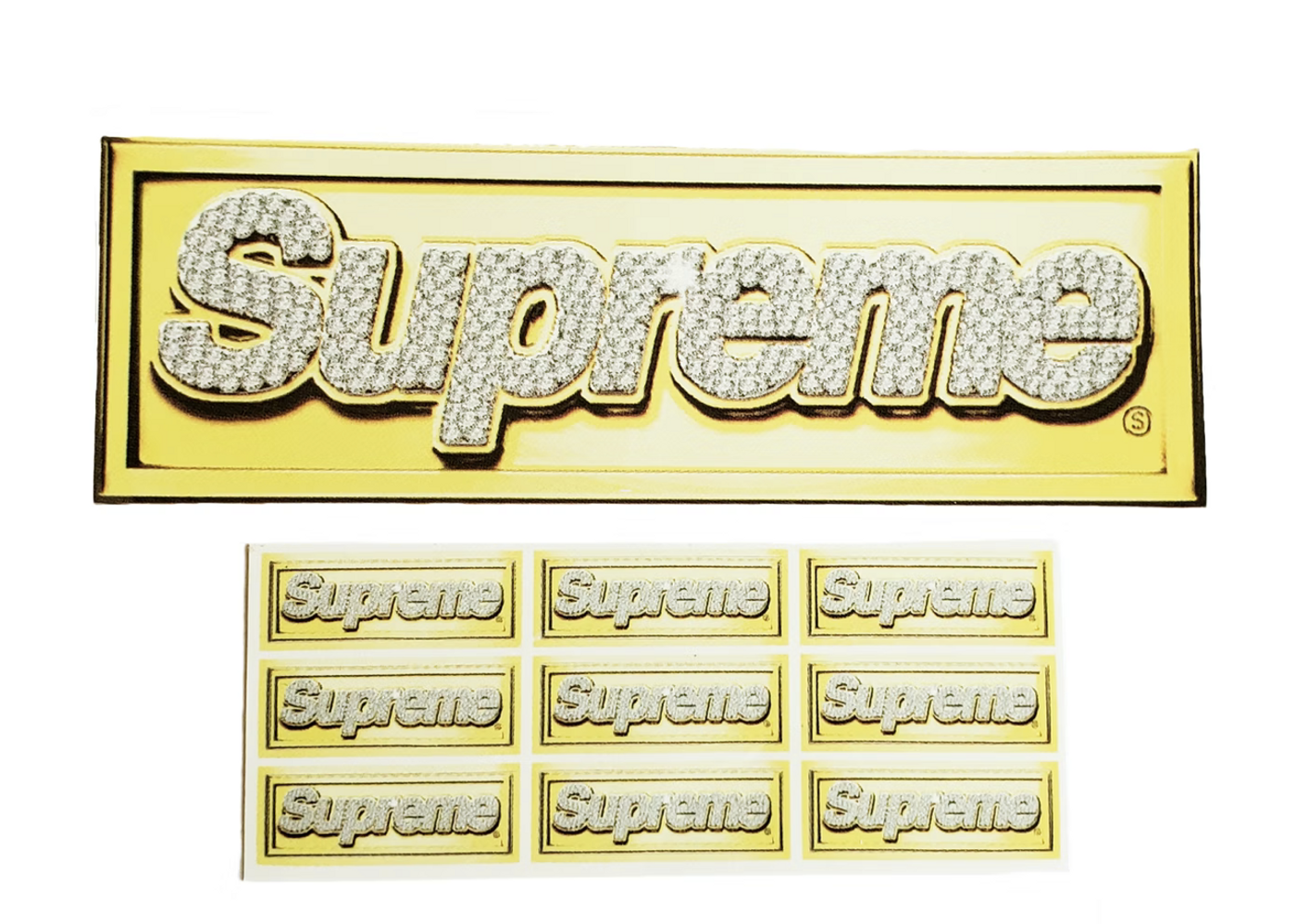 Supreme gold logo sale