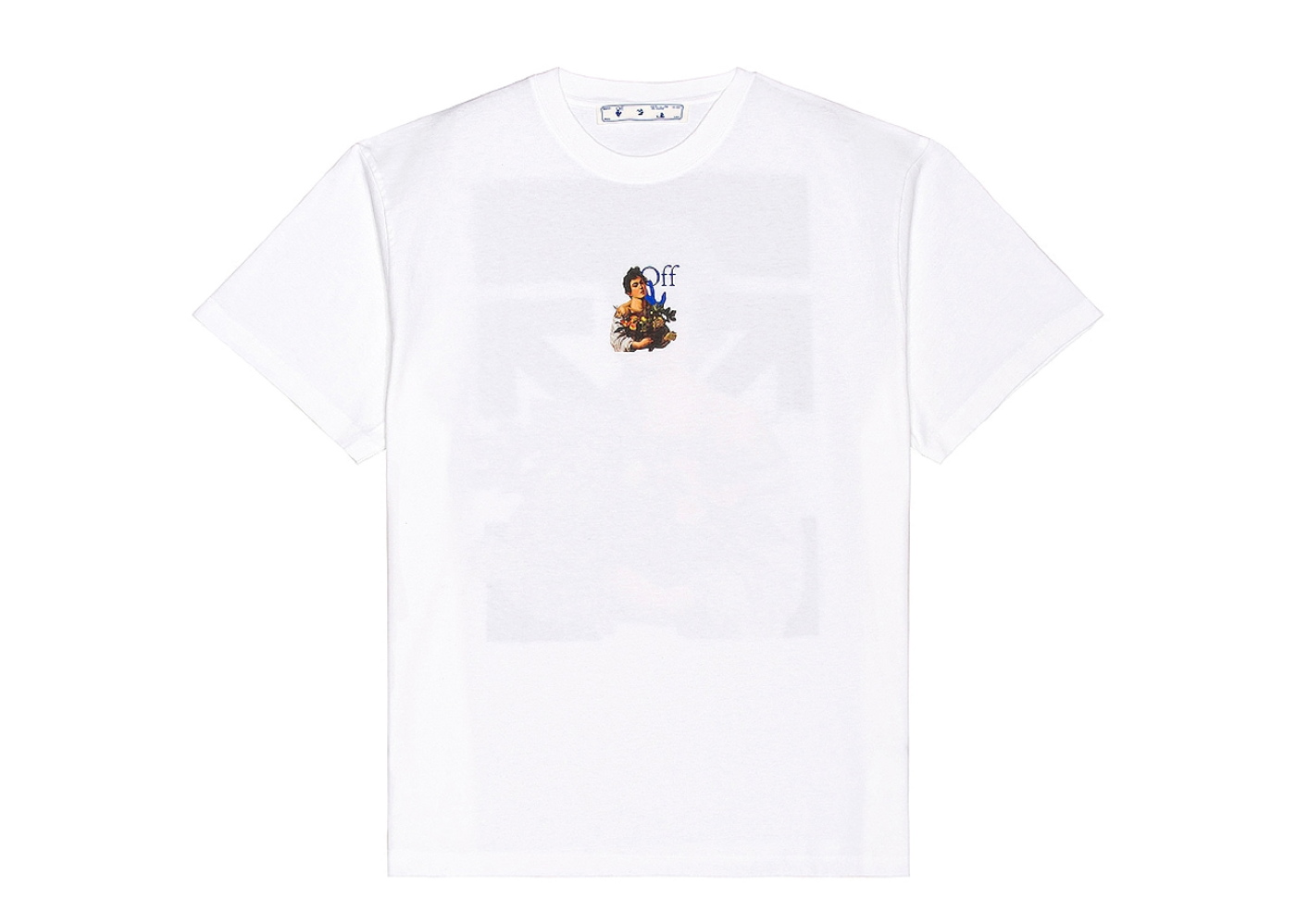 Beli Off-White Caravaggio Boy T-shirt White/Blue | Kick Avenue