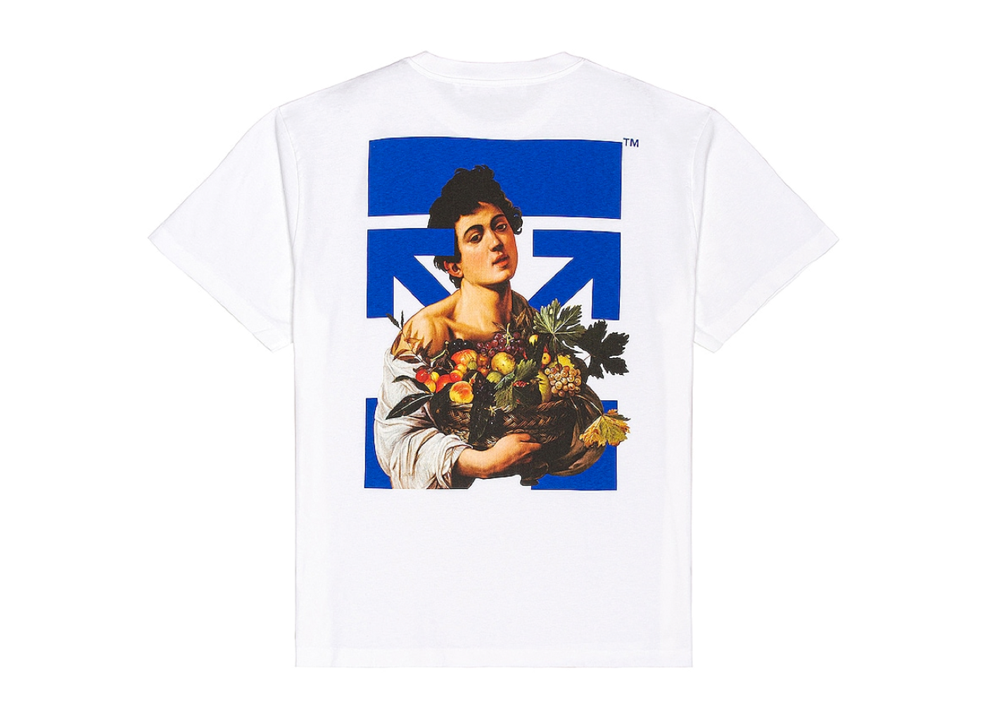 Beli Off-White Caravaggio Boy T-shirt White/Blue | Kick Avenue