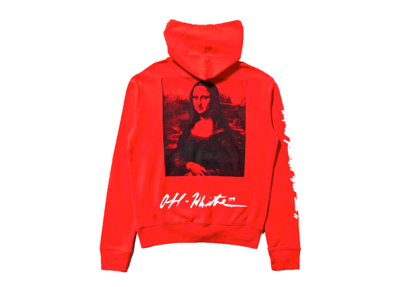 Off white mona lisa hoodie red on sale