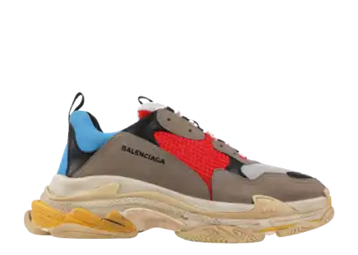 Balenciaga triple s store red blue yellow