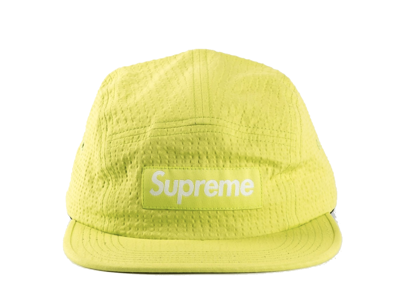 Supreme Tonal Seersucker Camp Cap Lime Green | Kick Avenue