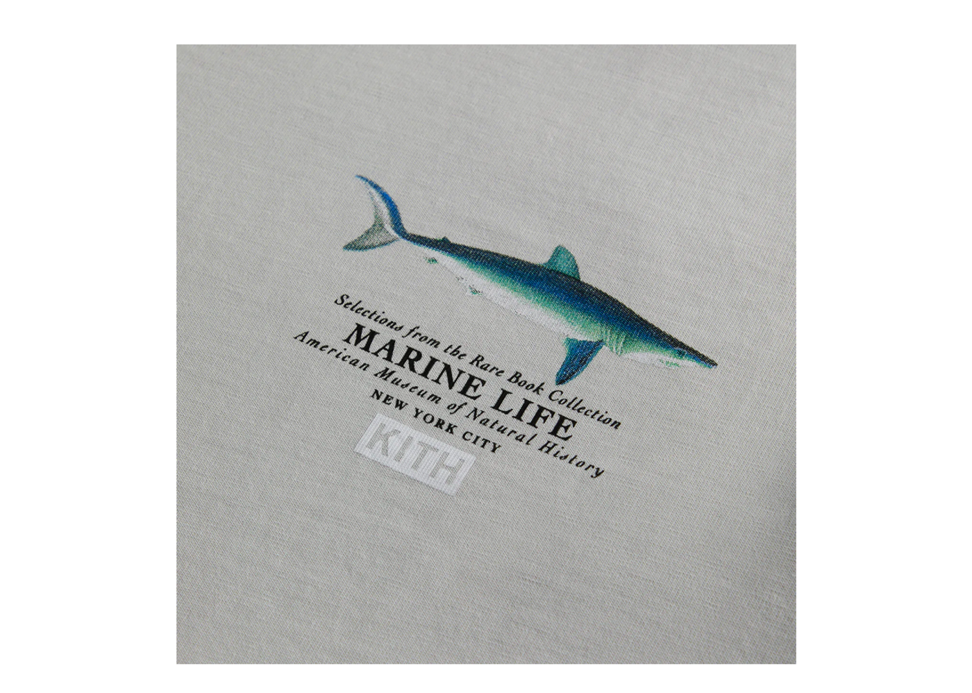 Kith AMNH Marine Life Vintage Long Sleeve Tee Concrete | Kick Avenue