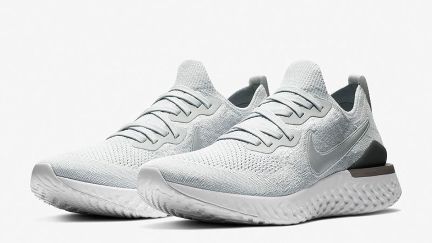 Nike epic react flyknit 2 white/pure platinum/black best sale