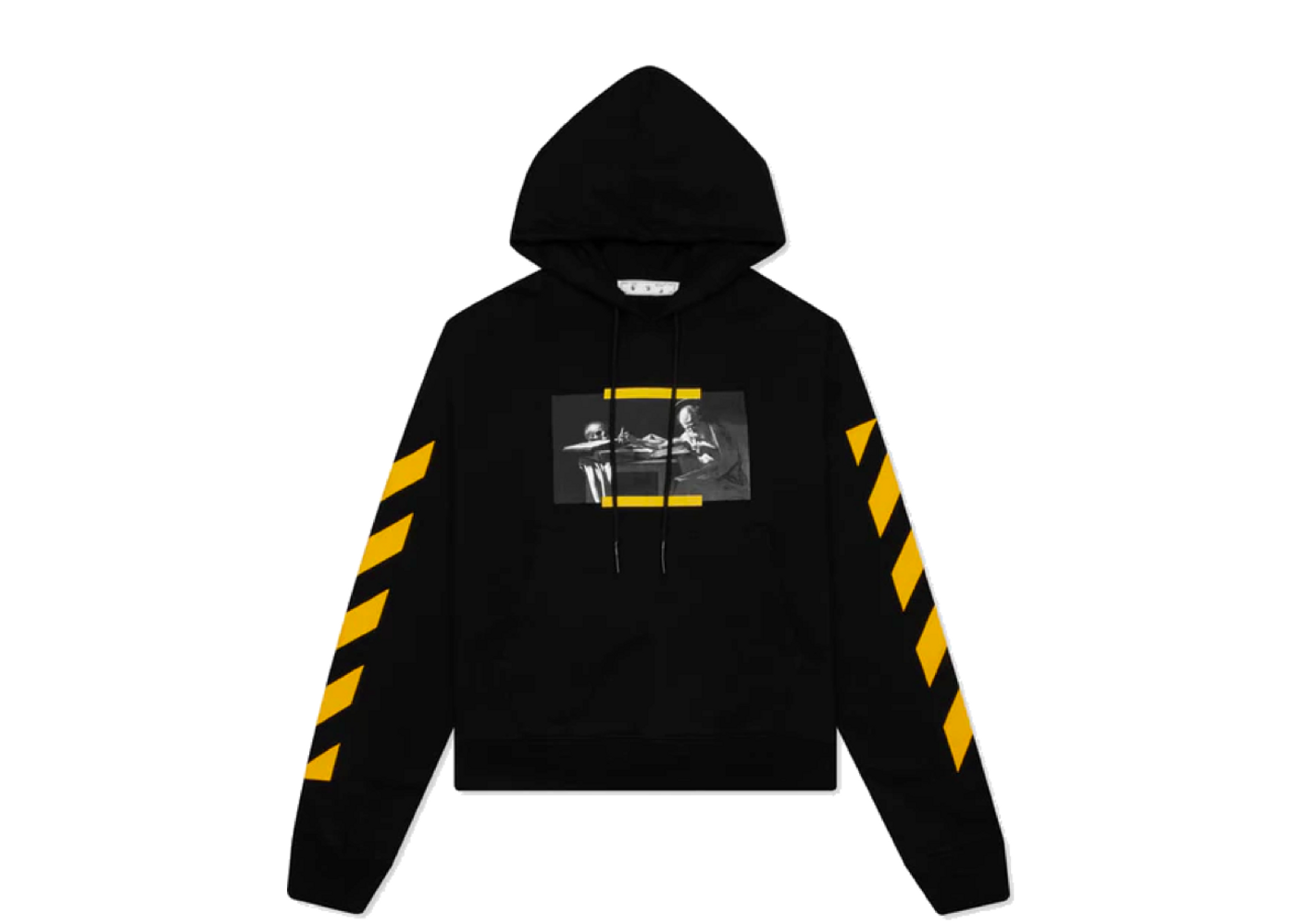 Black yellow off outlet white hoodie