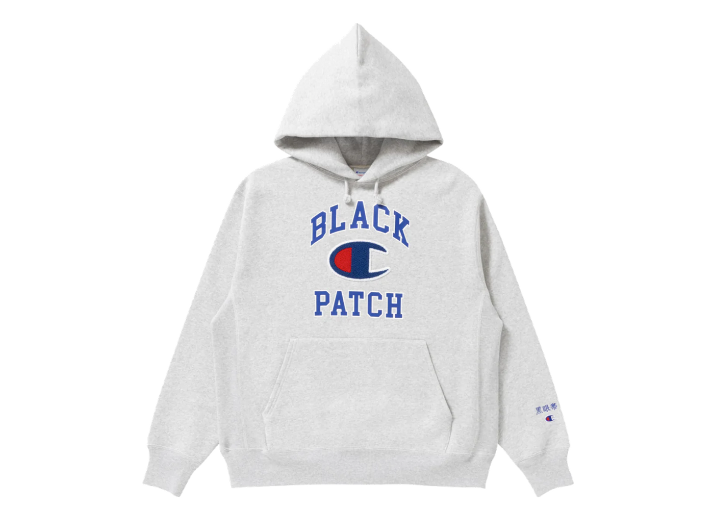 BlackEyePatch x Champion Reverse Wave Hoodie Silver Grey | Kick Avenue