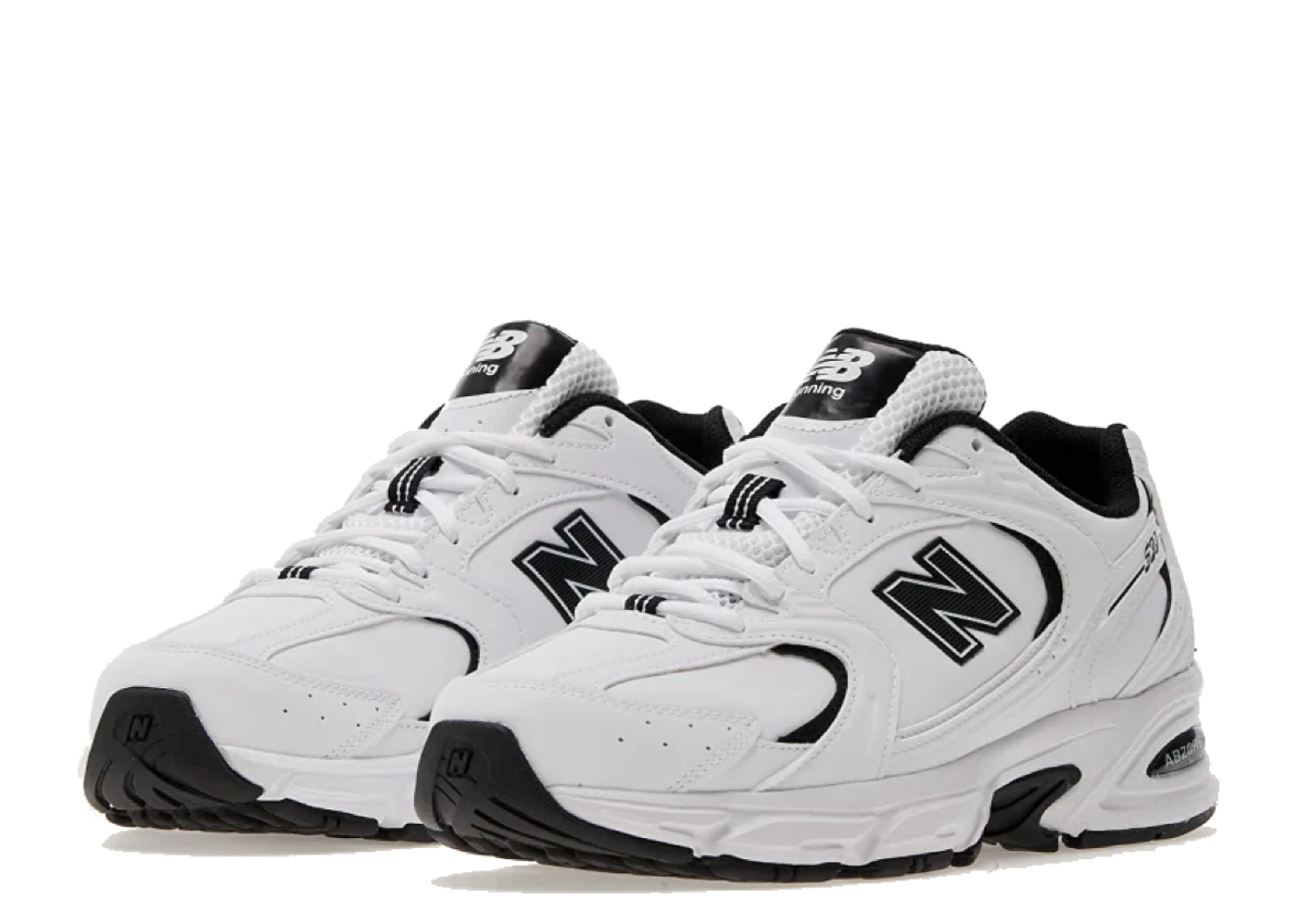 New balance 530 black hotsell and white