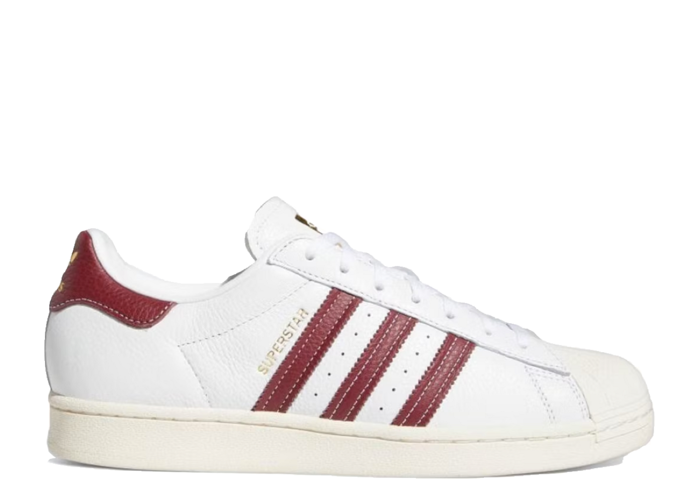 Burgundy adidas superstar best sale