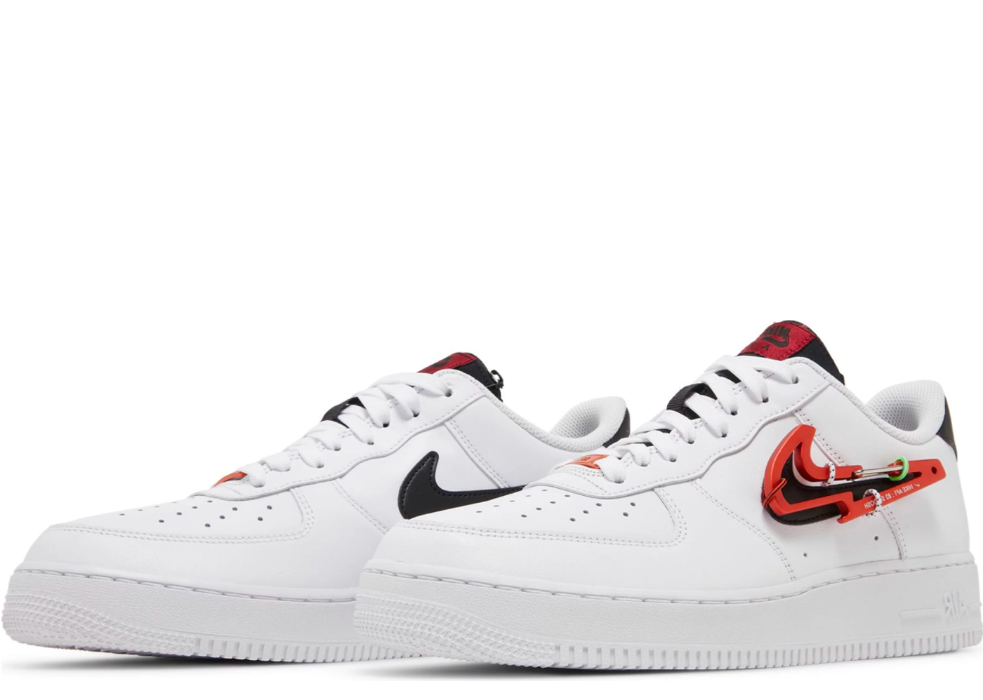 Pre-owned Air Force 1 Low Lv 8 Habanero Red Black White In Habanero  Red/black-white