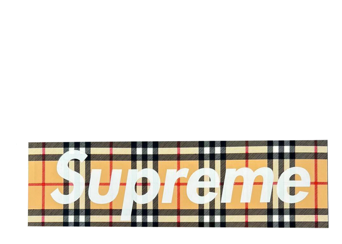 Supreme Burberry Box Logo Tee White - SNEAKERGALLERY