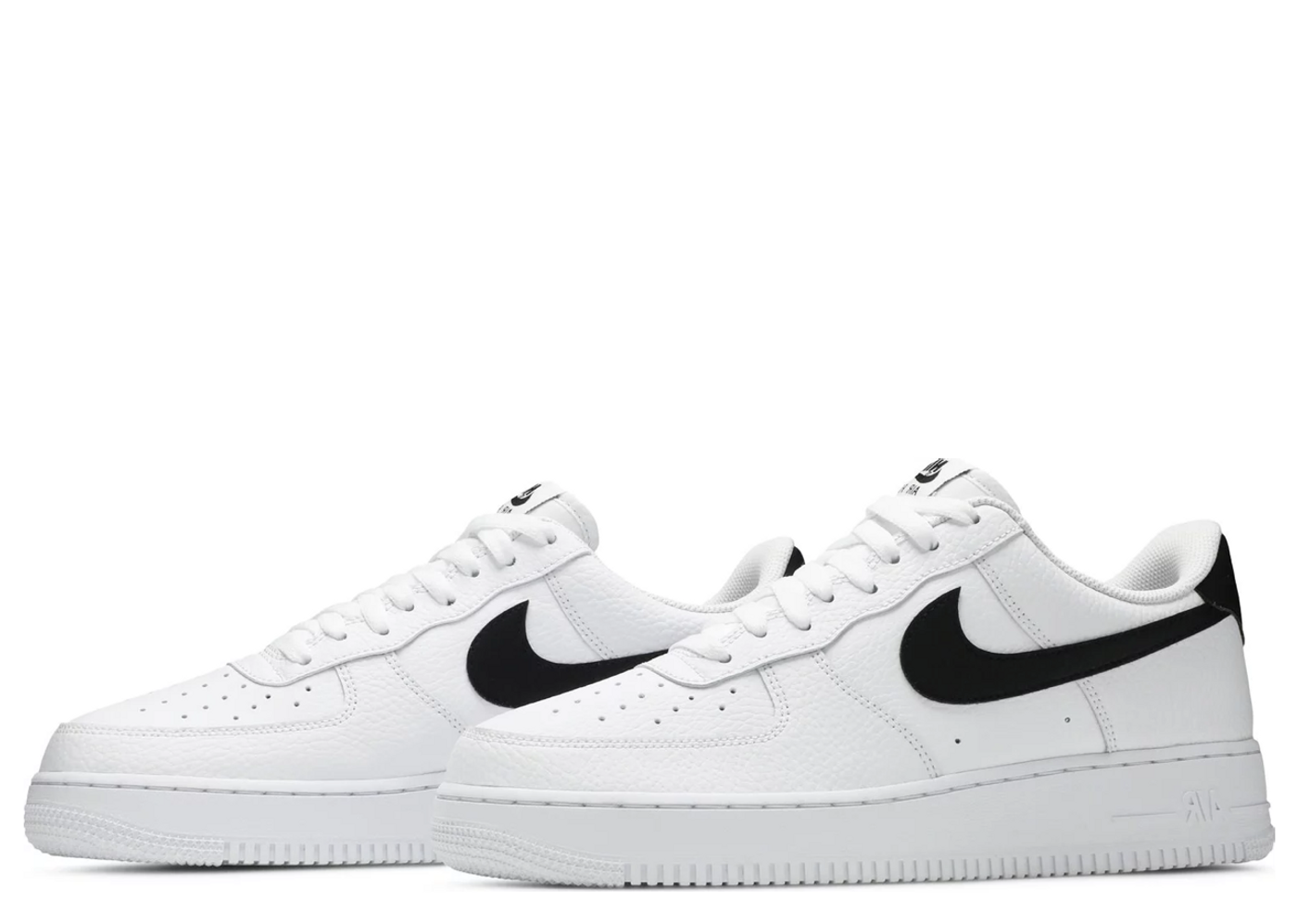 Nike Air Force 1 Low '07 White Black Pebbled Leather | Kick Avenue