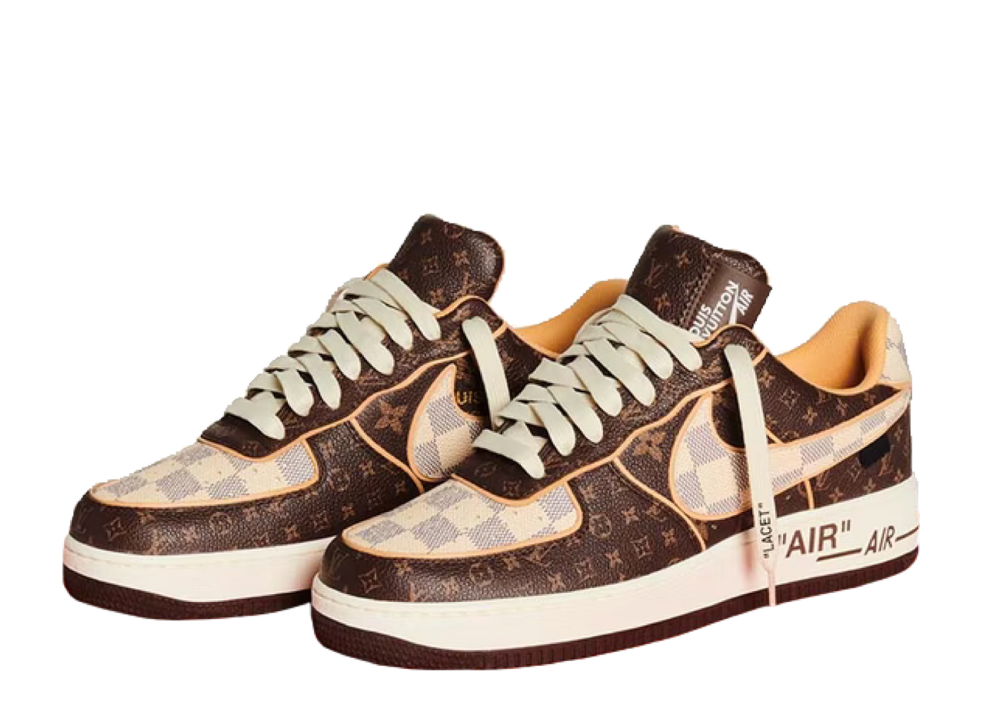 Nike Air Force 1 Low Louis Vuitton Monogram Brown Damier Azur