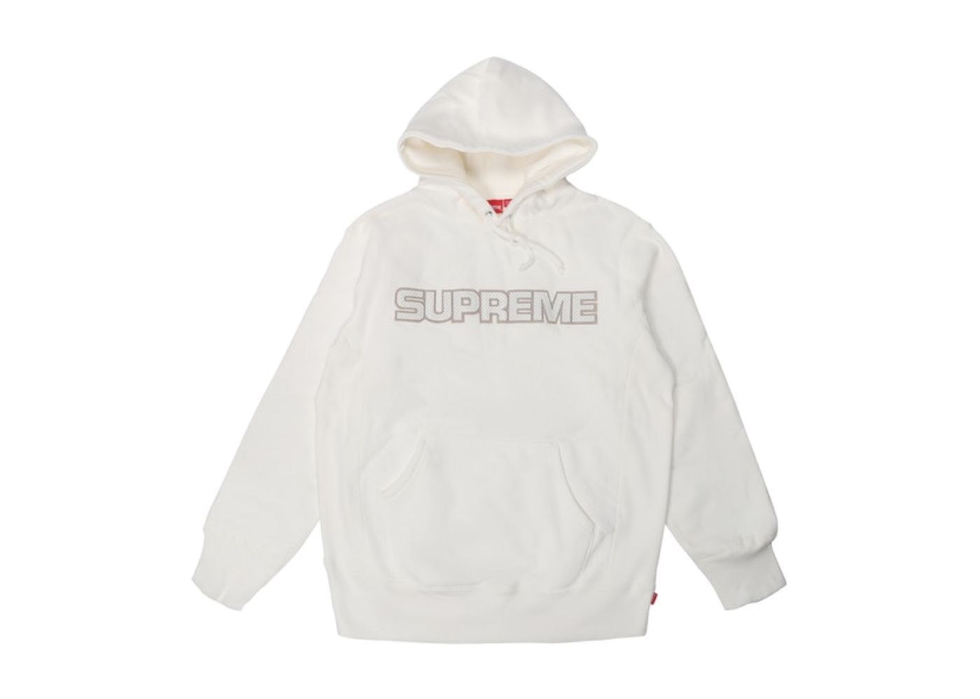 Supreme perforated leather hooded 2025 sweatshirt black