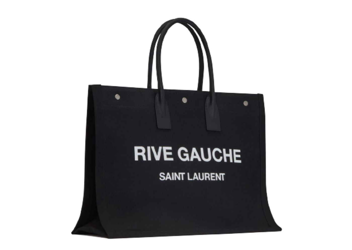 Saint Laurent Men's Rive Gauche Linen and Leather Tote Bag