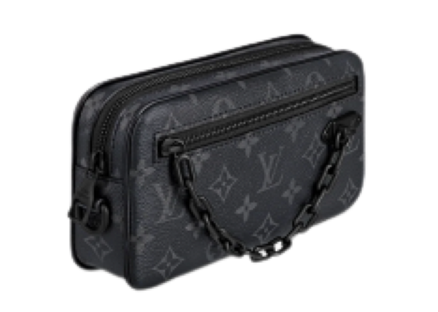 LOUIS VUITTON Volga Monogram Eclipse Pochette Clutch Bag Black