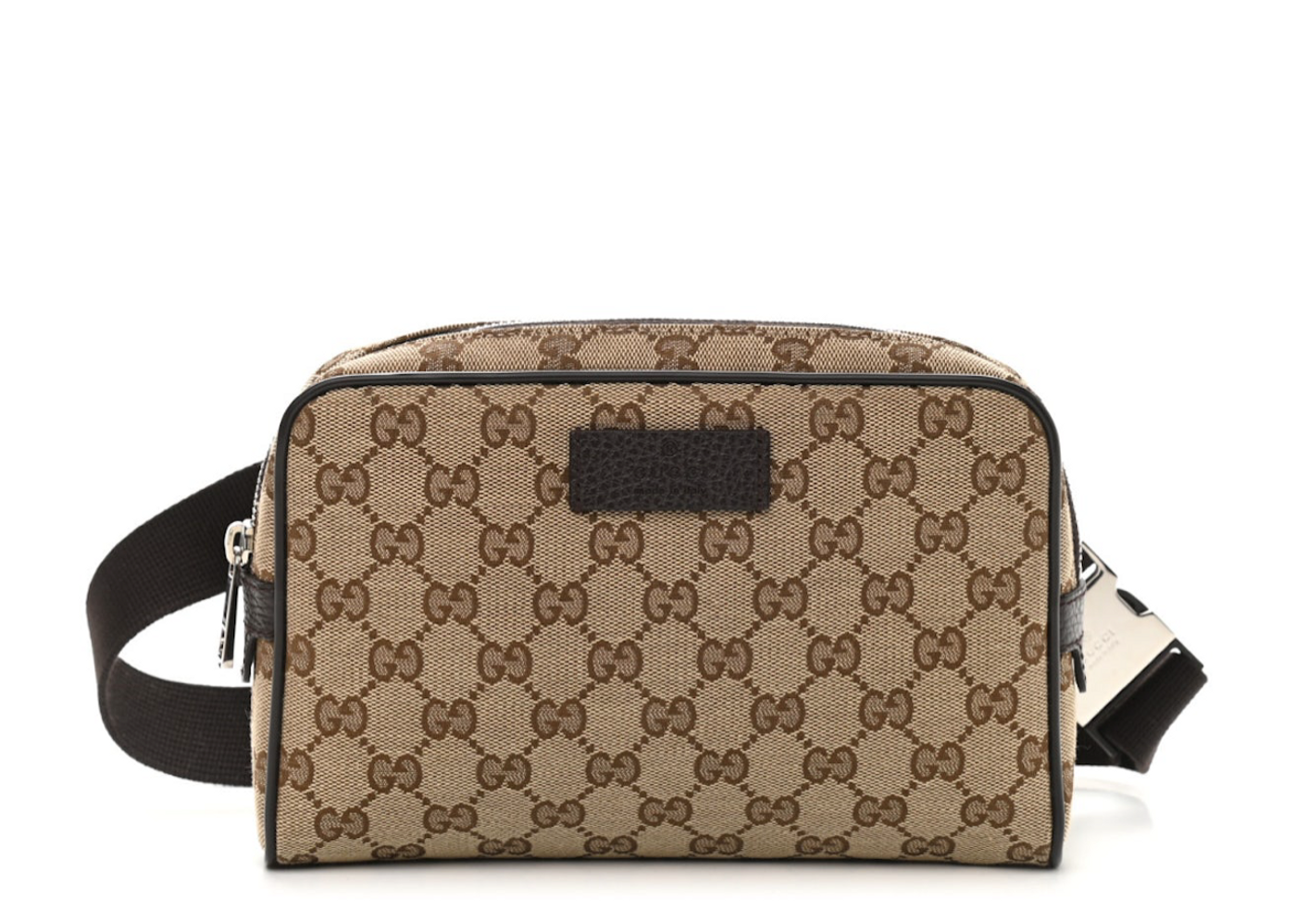 GUCCI GG Canvas Waist Pouch Shoulder Bum Bag Belt Bag Beige Brown