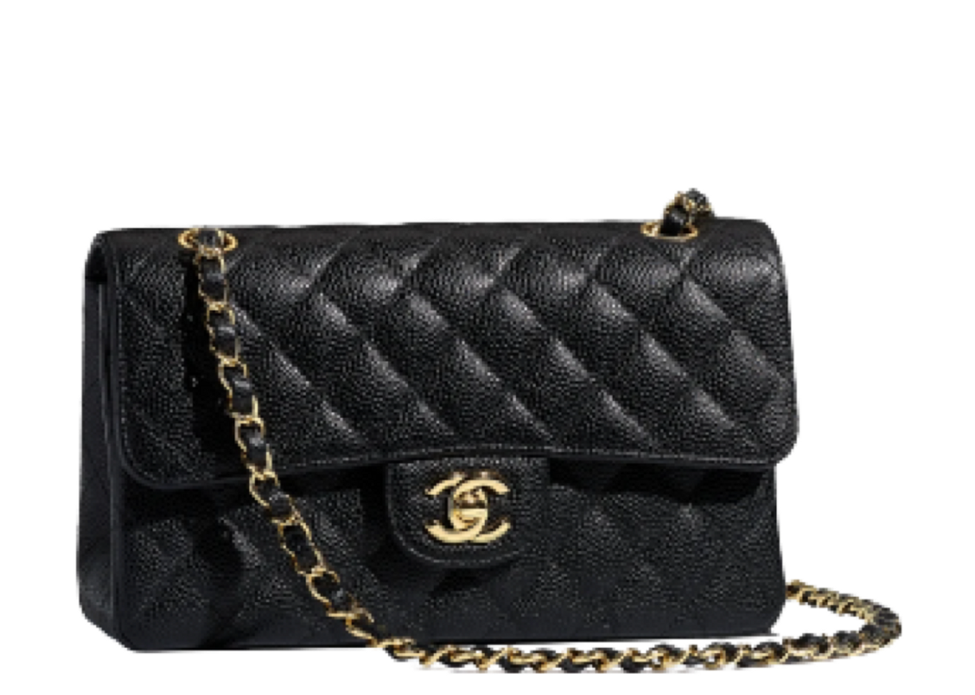 Chanel Small Buttons black grained calfskin ghw