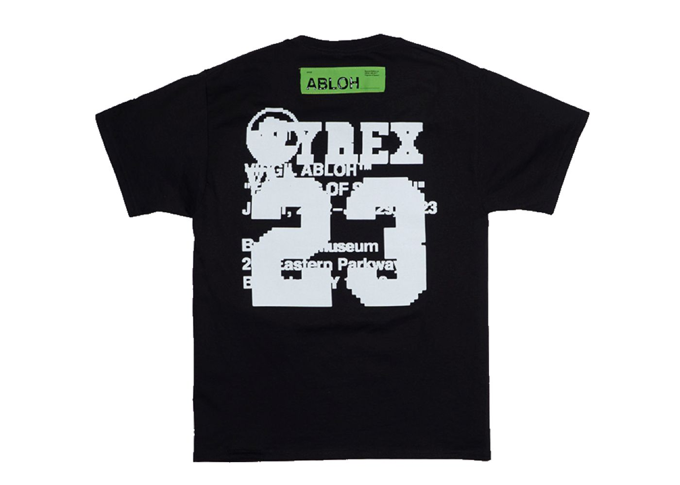 Beli Virgil Abloh Brooklyn Museum FOS CAT Pyrex T-shirt Black