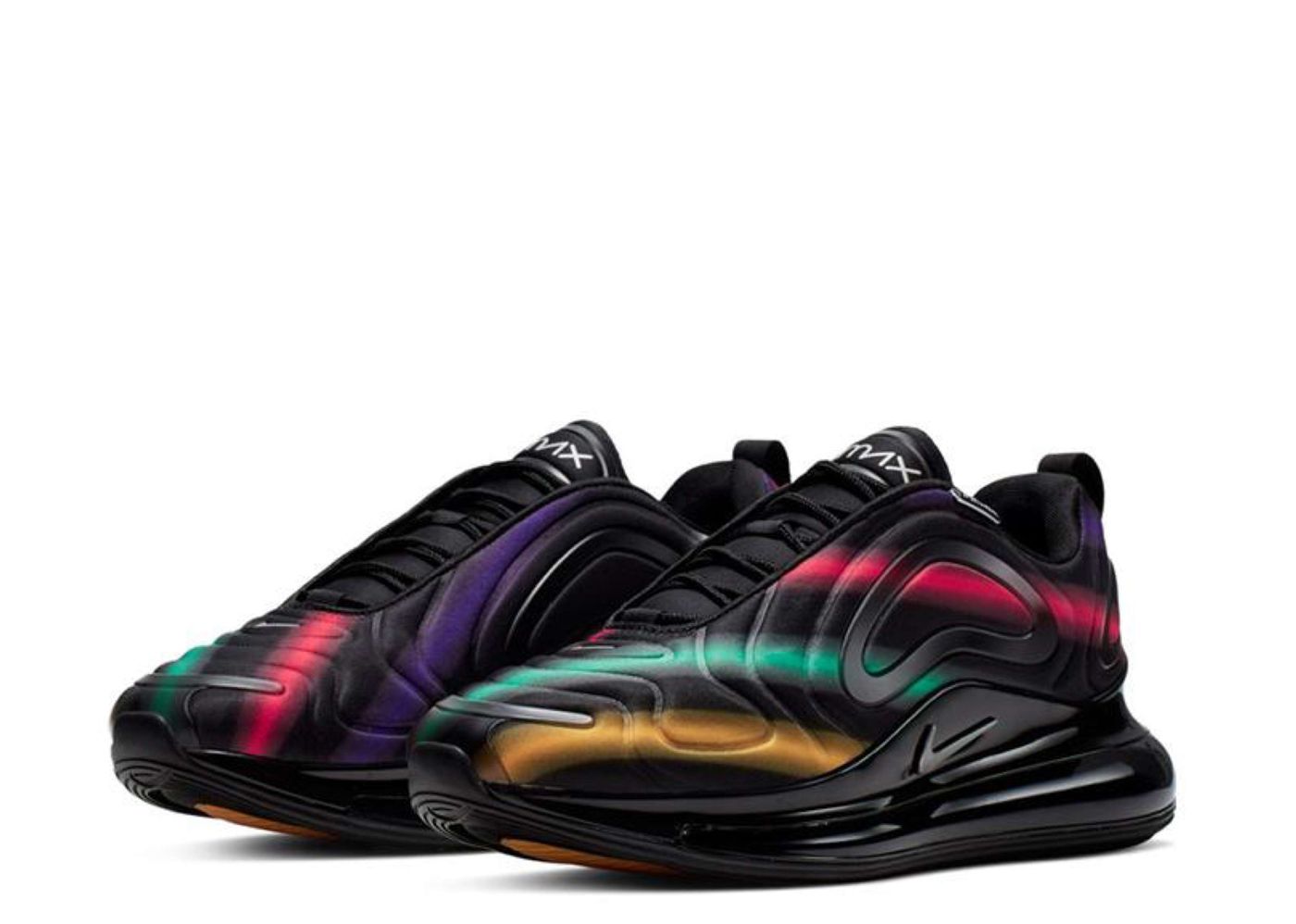 Nike air max 720 black best sale neon streaks