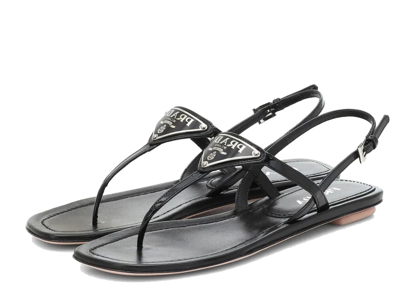 Prada logo thong online sandal