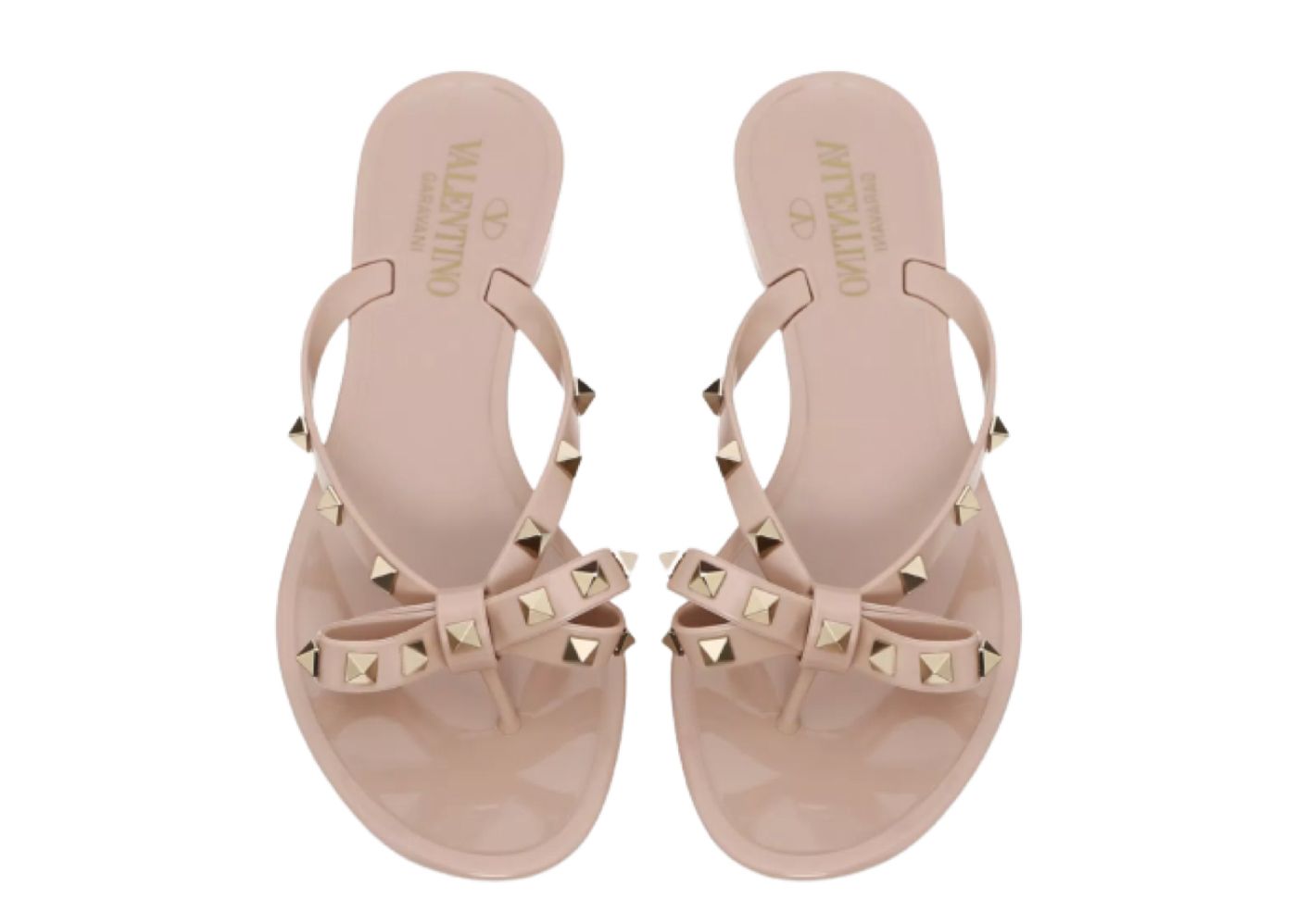 valentino rockstud jelly flats