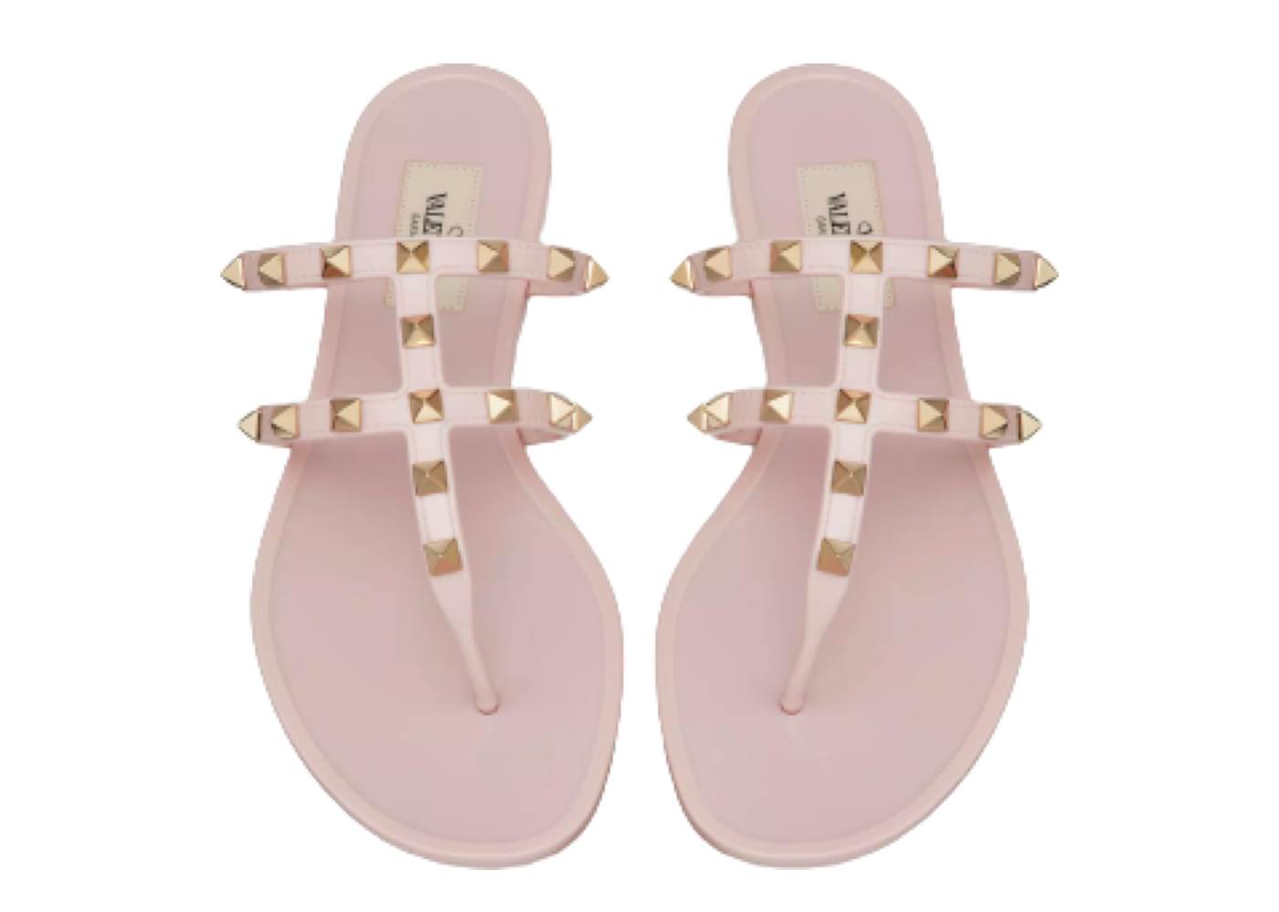 Valentino rockstud hotsell flat rubber sandals