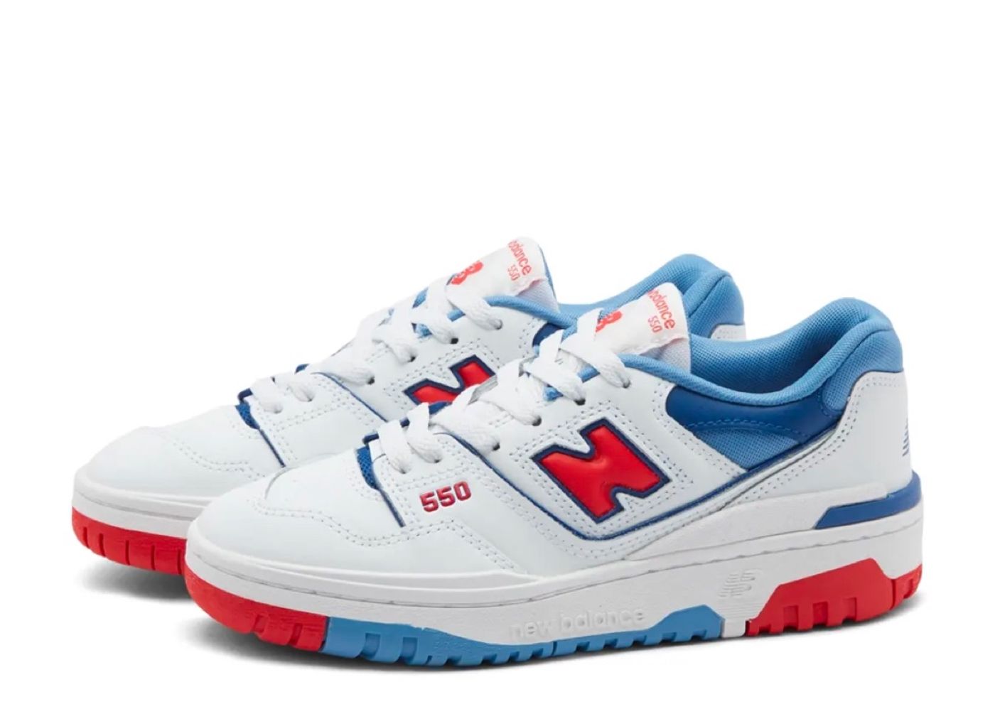 New balance white 2024 red and blue