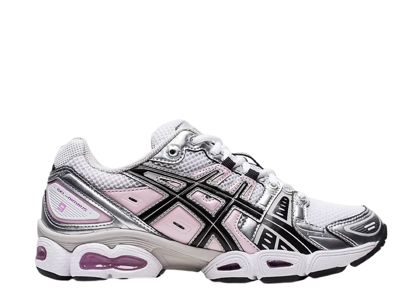 Beli ASICS Gel-Nimbus 9 White Black Light Pink (W)