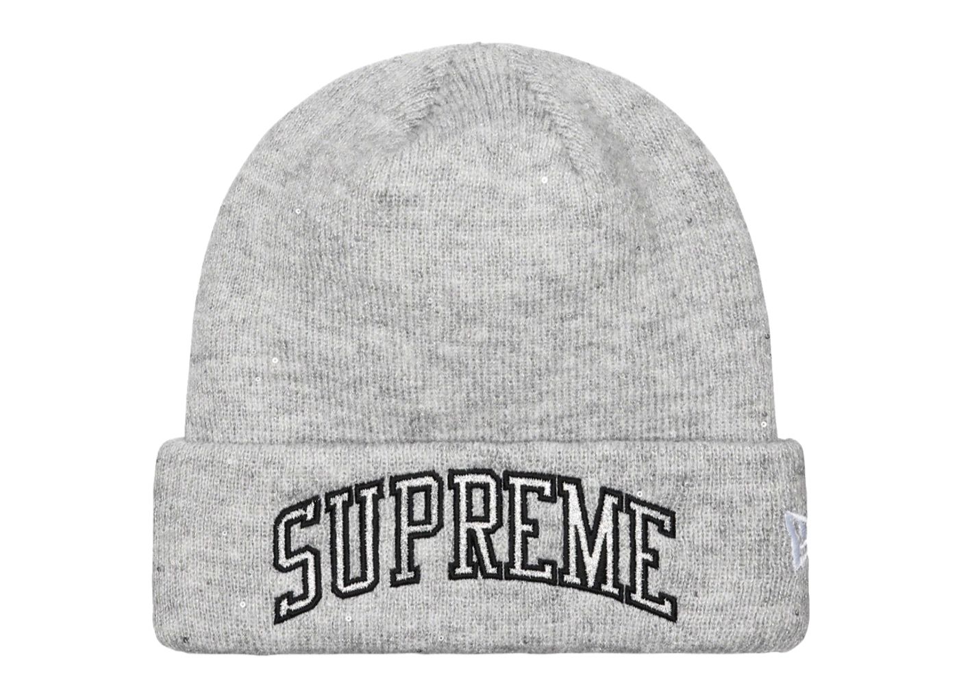 Beli Supreme New Era Metallic Arc Beanie Grey | Kick Avenue