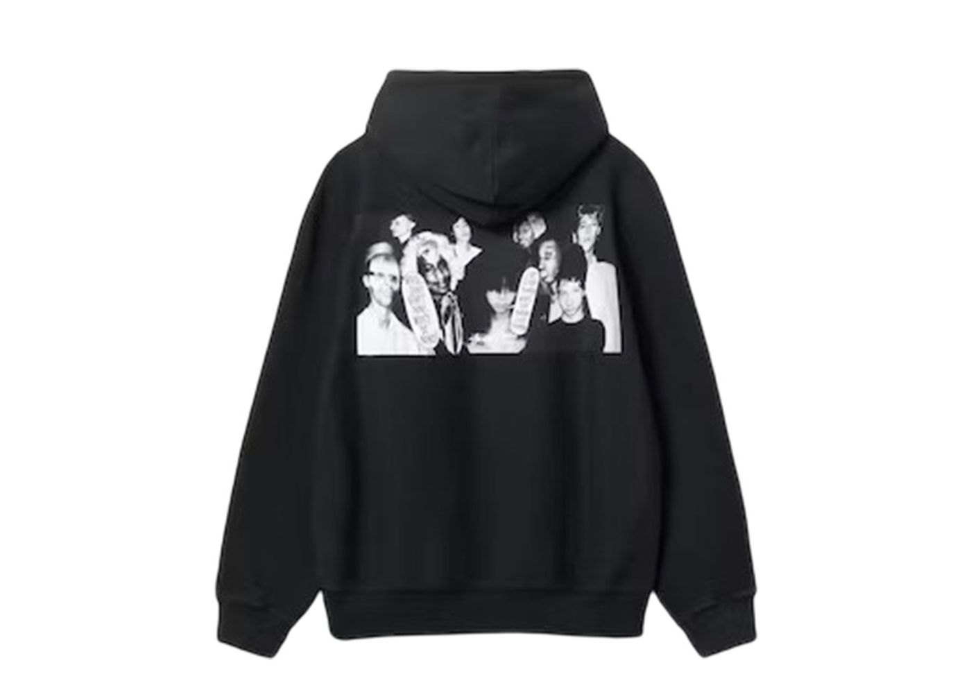 Beli Stussy x Martine Rose Collage Pigment Dyed Hoodie Black