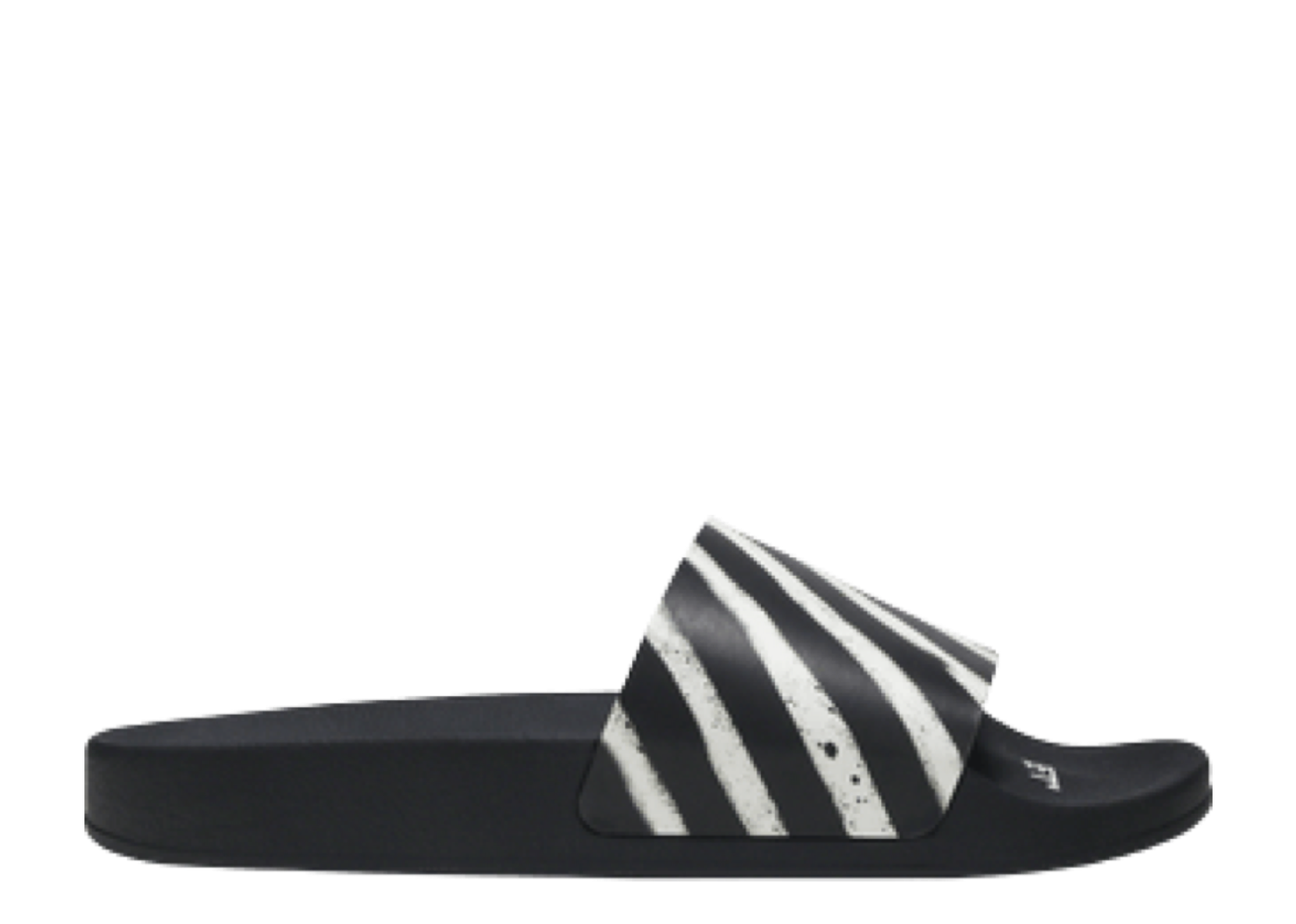 Off-White Spray Stripes Slider Black White FW19 | Kick Avenue