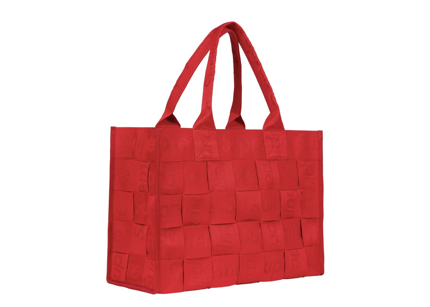 Supreme Woven Large Tote Bag Red | Kick Avenue