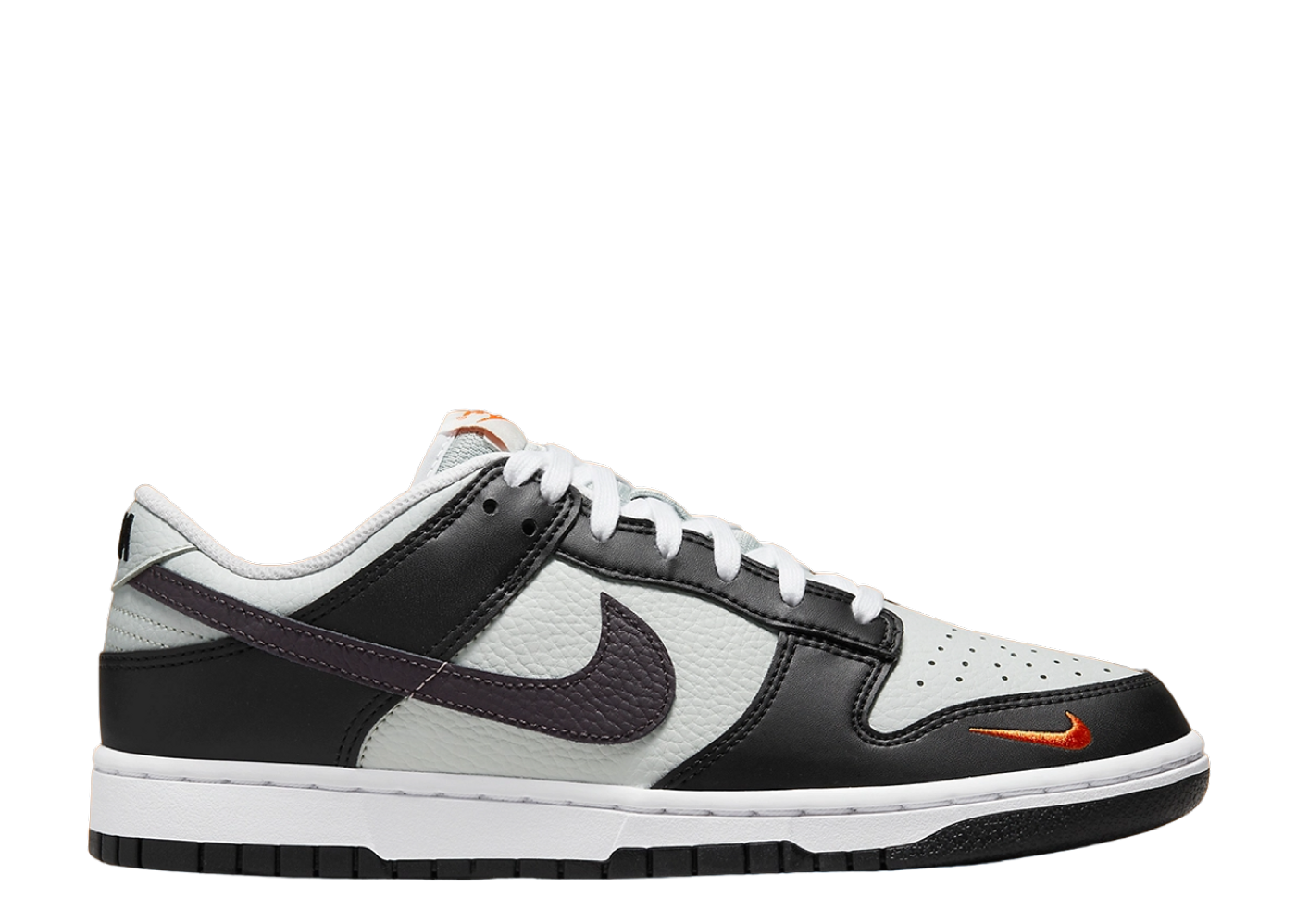 Nike Dunk Low Grey Black Orange Mini Swoosh • All sizes available