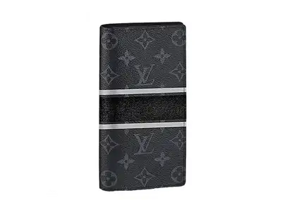 LOUIS VUITTON MONOGRAM ECLIPSE FRAGMENT BRAZZA WALLET