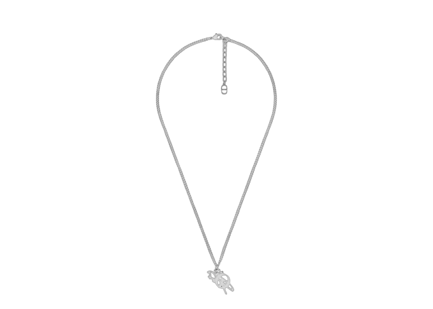 Beli Dior X CACTUS JACK Pendant Necklace Silver/White | Kick Avenue