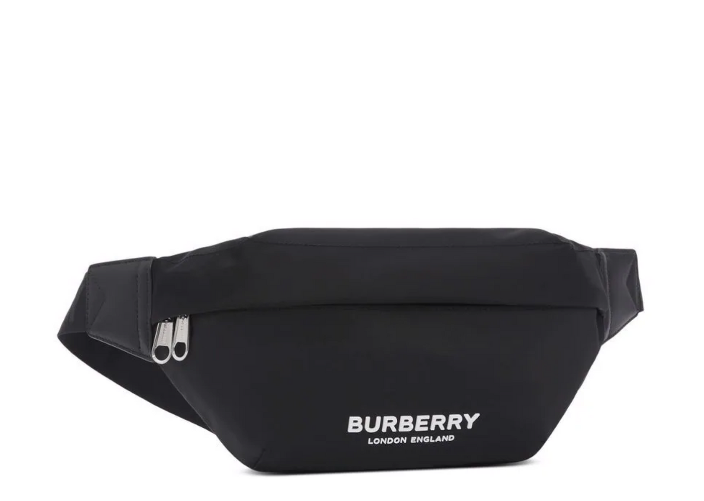 Burberry Icon Stripe Print Sonny Bum Bag in Black