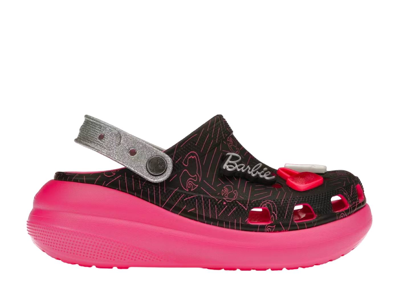 Black and best sale pink crocs