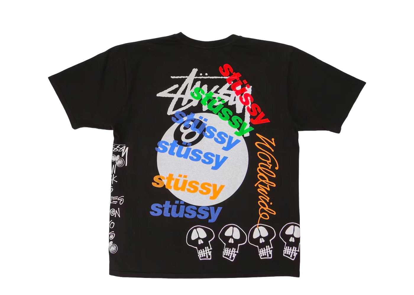 Beli Stussy Test Strike Pigment Dyed Tee Black | Kick Avenue